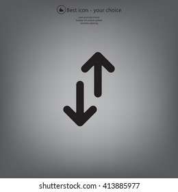 Exchange icon in flat style