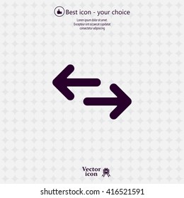 Exchange icon in flat style