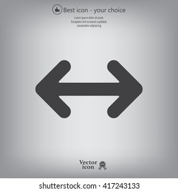 Exchange icon in flat style