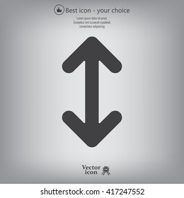 Exchange icon in flat style