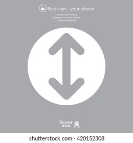 Exchange icon in flat style