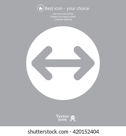 Exchange icon in flat style