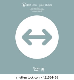 Exchange icon in flat style