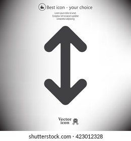 Exchange icon in flat style