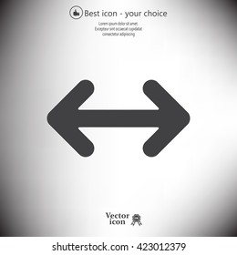 Exchange icon in flat style