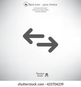 Exchange icon in flat style