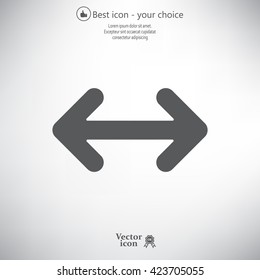 Exchange icon in flat style