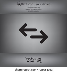 Exchange icon in flat style