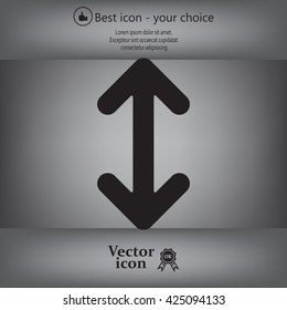 Exchange icon in flat style