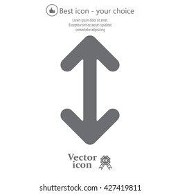 Exchange icon in flat style