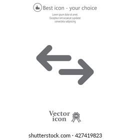 Exchange icon in flat style