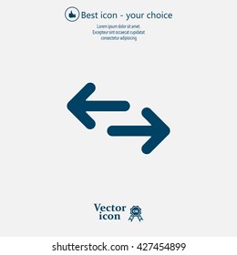 Exchange icon in flat style