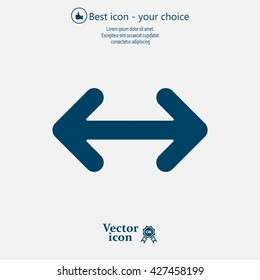 Exchange icon in flat style
