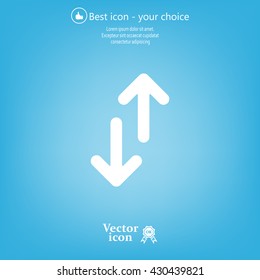 Exchange icon in flat style