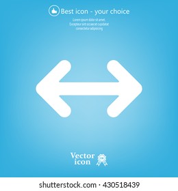 Exchange icon in flat style