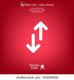Exchange icon in flat style