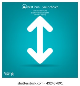 Exchange icon in flat style
