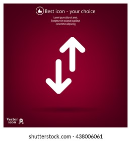 Exchange icon in flat style
