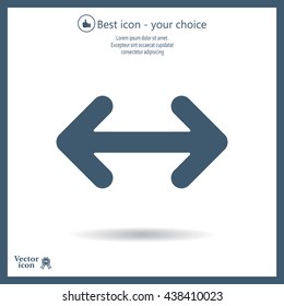 Exchange icon in flat style