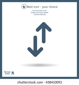 Exchange icon in flat style
