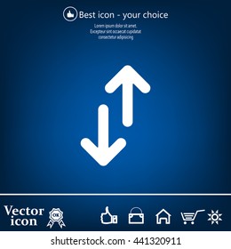 Exchange icon in flat style