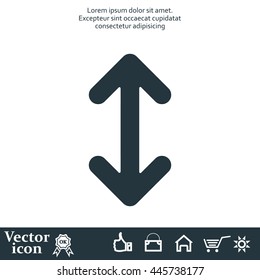 Exchange icon in flat style