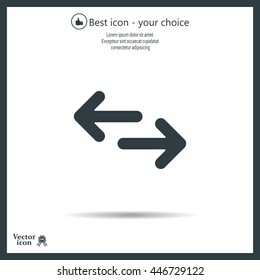 Exchange icon in flat style