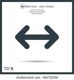 Exchange icon in flat style