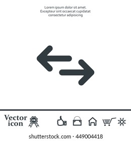 Exchange icon in flat style