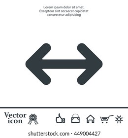 Exchange icon in flat style