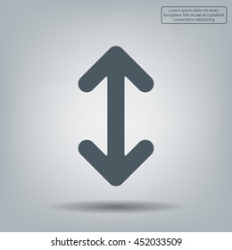 Exchange icon in flat style