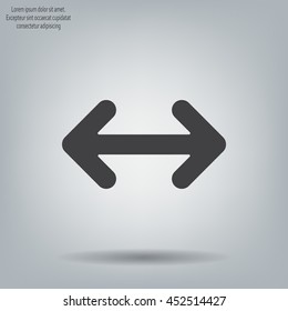 Exchange icon in flat style