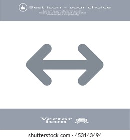 Exchange icon in flat style