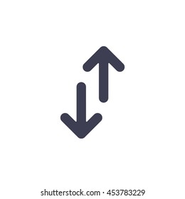 Exchange icon in flat style