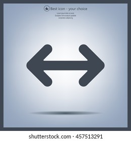 Exchange icon in flat style