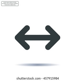 Exchange icon in flat style