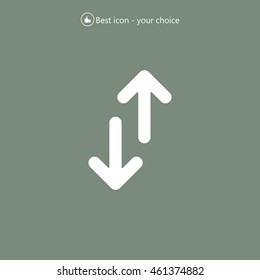 Exchange icon in flat style