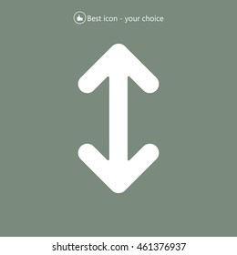 Exchange icon in flat style