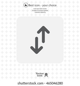 Exchange icon in flat style