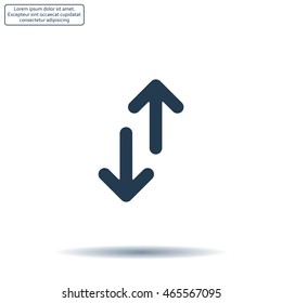 Exchange icon in flat style