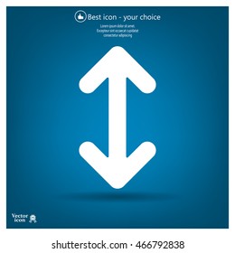 Exchange icon in flat style
