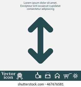 Exchange icon in flat style