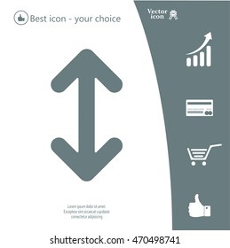Exchange icon in flat style