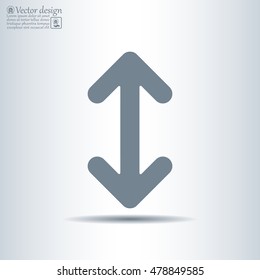 Exchange icon in flat style