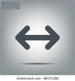 Exchange icon in flat style