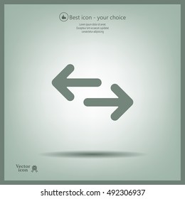 Exchange icon in flat style