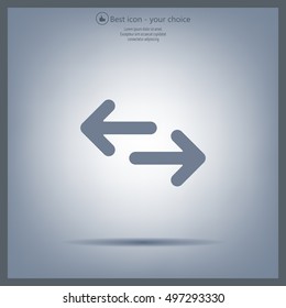 Exchange icon in flat style