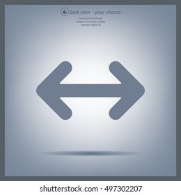 Exchange icon in flat style