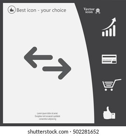 Exchange icon in flat style