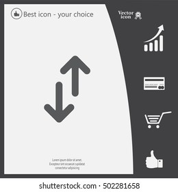 Exchange icon in flat style